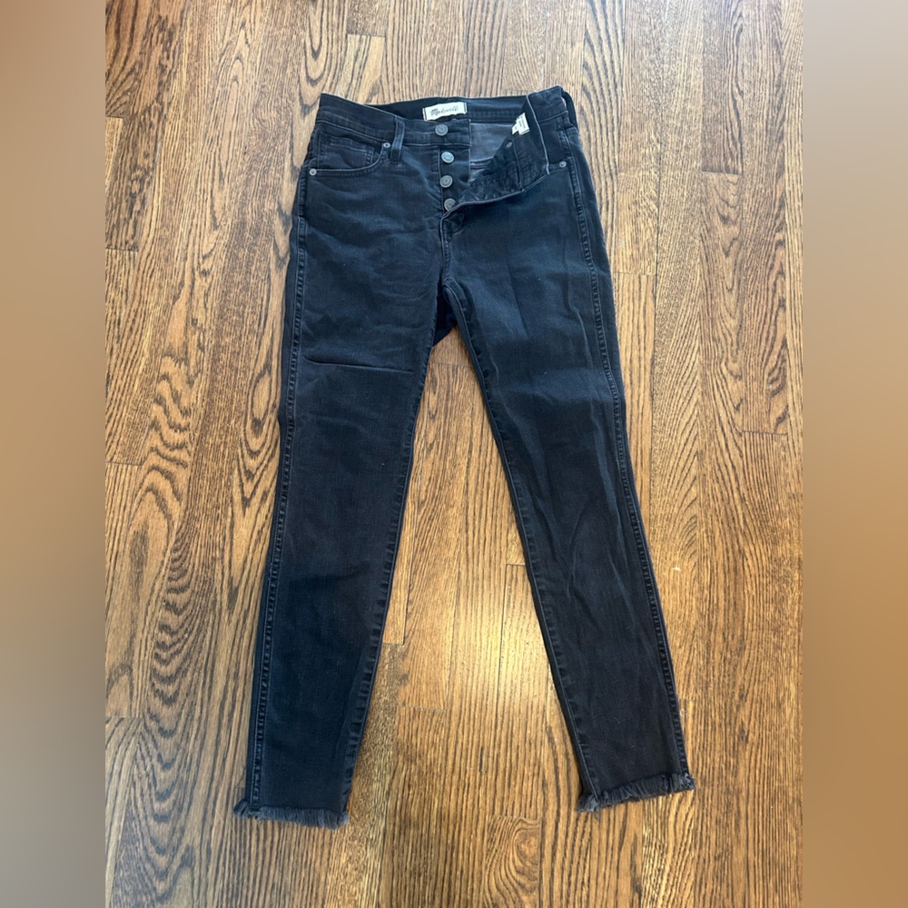 Madewell Black Skinny High-Rise Button-Fly Jeans